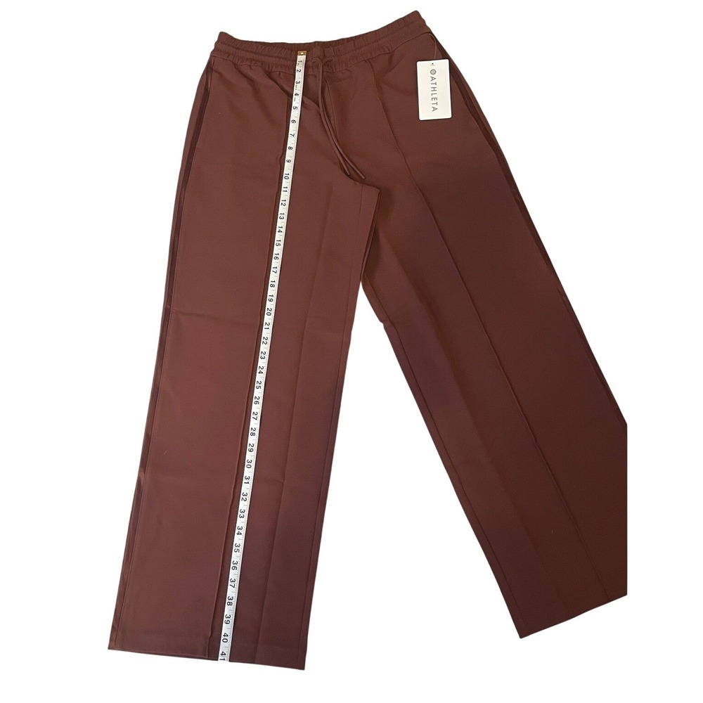 Athleta Endeavor‎ Relaxed Pant Mahogany Wide Leg Drawstring NWT Womens M - Picture 9 of 9